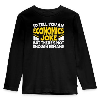 Wirtschaftswissenschaftler Wirtschaftslehrer Beruf Wirtschaft Wirtschaft - Kinder Premium Bio Langarmshirt - Schwarz - Vorne - AI Model Kid Male (0cm)