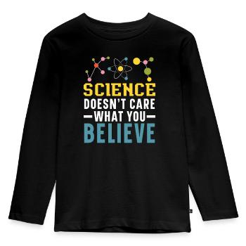 Atheism Anti-Religion Agnostic Freethinker Atheist - Kids' Premium Longsleeve Shirt - black - Front - AI Model Kid Male (0cm)