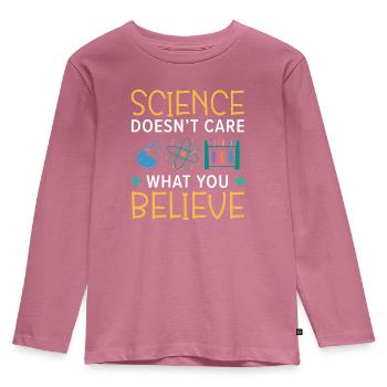 Atheismus Anti-Religion Agnostiker Freidenker Atheist - Kinder Premium Bio Langarmshirt - Mauve - Vorne - AI Model Kid Female (0cm)