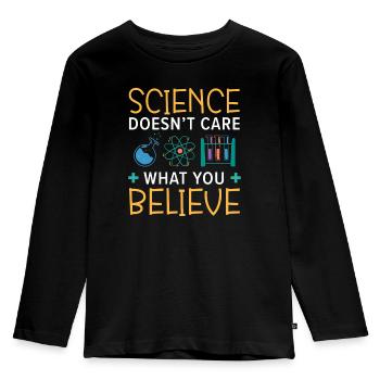 Atheism Anti-Religion Agnostic Freethinker Atheist - Kids' Premium Longsleeve Shirt - black - Front - AI Model Kid Male (0cm)