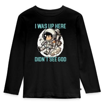 Atheism Anti-Religion Agnostic Freethinker Atheist - Kids' Premium Longsleeve Shirt - black - Front - AI Model Kid Male (0cm)