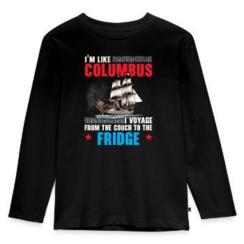 Christopher Columbus Italian American Columbus Day - Kids' Premium Longsleeve Shirt - black - Front - AI Model Kid Male (0cm)