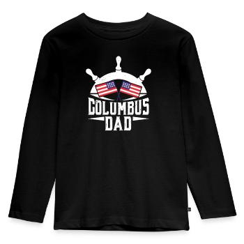 Christopher Columbus Italian American Columbus Day - Kids' Premium Longsleeve Shirt - black - Front - AI Model Kid Male (0cm)