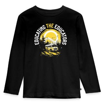 Schulverwalter Schulleiter Admin Squad - Kinder Premium Bio Langarmshirt - Schwarz - Vorne - AI Model Kid Male (0cm)