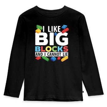 Baumeister Bausteine Blöcke Spielspielzeug - Kinder Premium Bio Langarmshirt - Schwarz - Vorne - AI Model Kid Male (0cm)