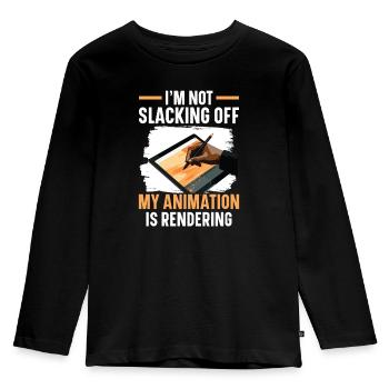 3d Animator Animate Key Frames Rendering Animation - Kids' Premium Longsleeve Shirt - black - Front - AI Model Kid Male (0cm)