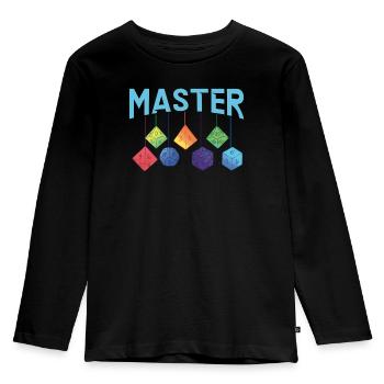 Rollenspiel Videospiel Spieler Gamer Gaming - Kinder Premium Bio Langarmshirt - Schwarz - Vorne - AI Model Kid Male (0cm)