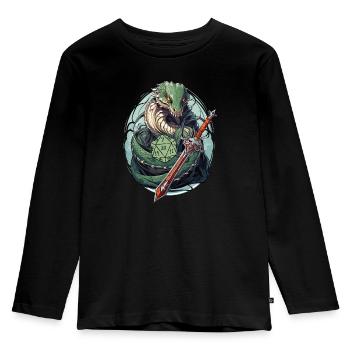 Role Playing Game Video Game Player Gamer Gaming - Kids' Premium Longsleeve Shirt - black - Front - AI Model Kid Male (0cm)