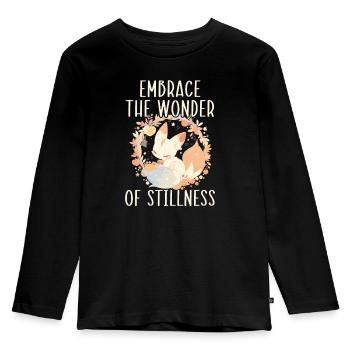 Sleeping Fox Sleepyhead Napping Sleep Fox Lover - Kids' Premium Longsleeve Shirt - black - Front - AI Model Kid Male (0cm)