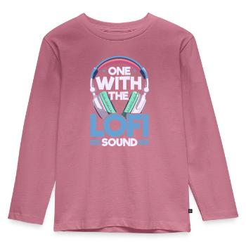 Lofi Mélomane Basse Fidélité Esthétique Japonaise - T-shirt manches longues Premium Enfant - mauve - Devant - AI Model Kid Female (0cm)