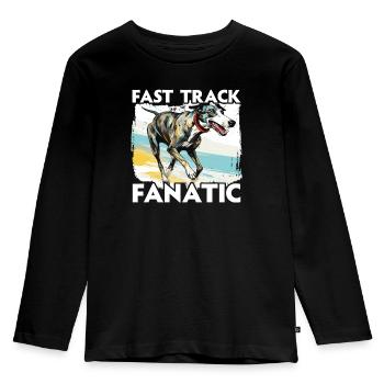 Greyhound Racing Dog Breed Race Greyhound Owner - Kinder Premium Bio Langarmshirt - Schwarz - Vorne - AI Model Kid Male (0cm)