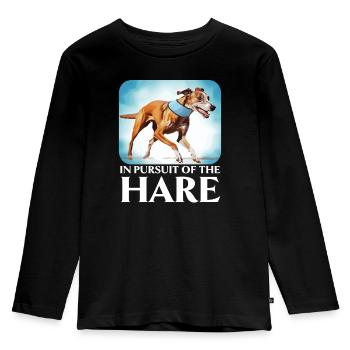 Greyhound Racing Dog Breed Race Greyhound Owner - Kinder Premium Bio Langarmshirt - Schwarz - Vorne - AI Model Kid Male (0cm)