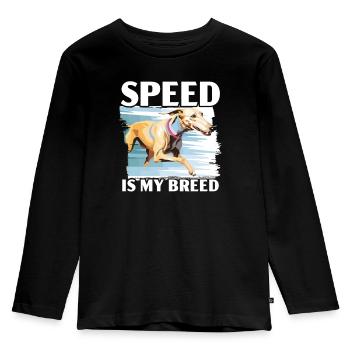 Greyhound Racing Dog Breed Race Greyhound Owner - Kids' Premium Longsleeve Shirt - black - Front - AI Model Kid Male (0cm)