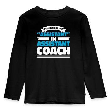 Assistant Coach Sport Trainer Team Coaching - Kids' Premium Longsleeve Shirt - black - Front - AI Model Kid Male (0cm)