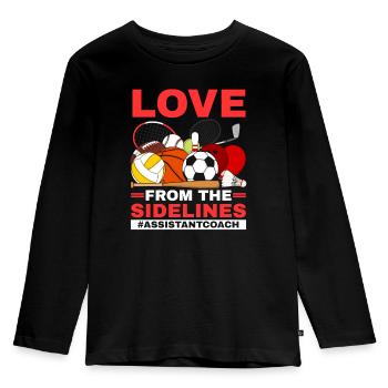 Assistant Coach Sport Trainer Team Coaching - Kids' Premium Longsleeve Shirt - black - Front - AI Model Kid Male (0cm)