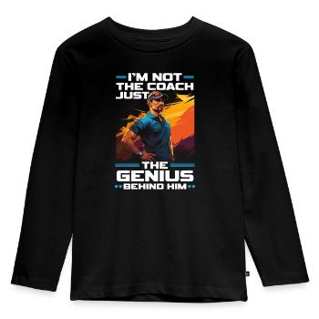 Assistant Coach Sport Trainer Team Coaching - Kids' Premium Longsleeve Shirt - black - Front - AI Model Kid Male (0cm)