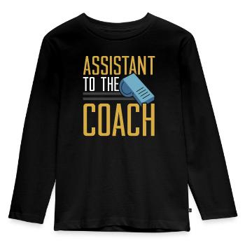 Assistant Coach Sport Trainer Team Coaching - Kids' Premium Longsleeve Shirt - black - Front - AI Model Kid Male (0cm)