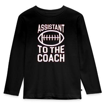 Assistant Coach Sport Trainer Team Coaching - Kids' Premium Longsleeve Shirt - black - Front - AI Model Kid Male (0cm)