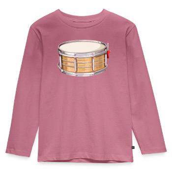 Snare Drum Musical Instrument Musician Drummer - Kids' Premium Longsleeve Shirt - mauve - Front - AI Model Kid Female (0cm)
