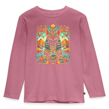 Bastet Déesse égyptienne Égypte Pyramide Égypte - T-shirt manches longues Premium Enfant - mauve - Devant - AI Model Kid Female (0cm)