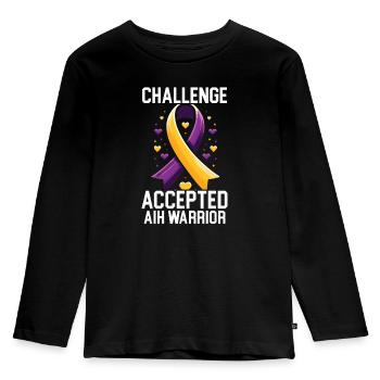 Autoimmune Hepatitis Awareness World Hepatitis Day - Kids' Premium Longsleeve Shirt - black - Front - AI Model Kid Male (0cm)