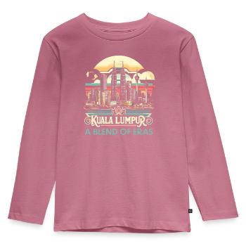 Kuala Lumpur Malaysia Reisen Urlaub Malaysisch - Kinder Premium Bio Langarmshirt - Mauve - Vorne - AI Model Kid Female (0cm)