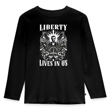 Emancipation Proclamation African Juneteenth - Kids' Premium Longsleeve Shirt - black - Front - AI Model Kid Male (0cm)