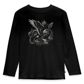 Piasa Bird Mythical Creature Folklore Urban Legend - Kids' Premium Longsleeve Shirt - black - Front - AI Model Kid Male (0cm)