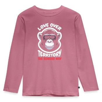 Endangered Species Bonobo Animal Rights Activist - Kids' Premium Longsleeve Shirt - mauve - Front - AI Model Kid Female (0cm)