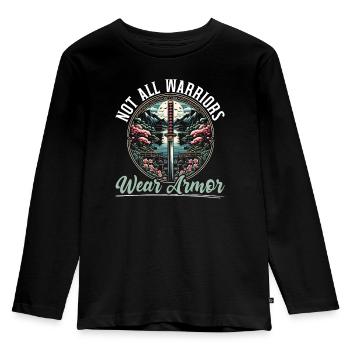 Feudales Japan Kultur Japanische Kanji Geschichte - Kinder Premium Bio Langarmshirt - Schwarz - Vorne - AI Model Kid Male (0cm)