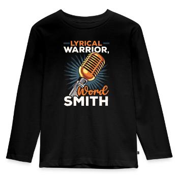 Poetry Slam Poet Romanautor Gedichtliteratur - Kinder Premium Bio Langarmshirt - Schwarz - Vorne - AI Model Kid Male (0cm)