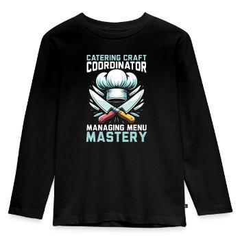 Culinary Arts Teacher Kitchen Cook Chef Cooking - Kids' Premium Longsleeve Shirt - black - Front - AI Model Kid Male (0cm)