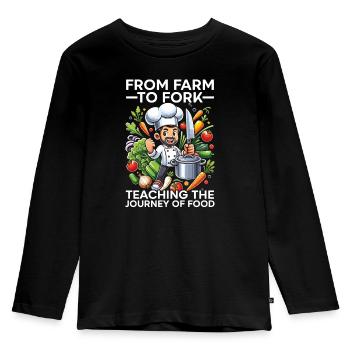 Culinary Arts Teacher Kitchen Cook Chef Cooking - Kids' Premium Longsleeve Shirt - black - Front - AI Model Kid Male (0cm)