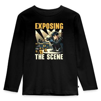 Forensic Photographer Crime Scene Investigation - Kids' Premium Longsleeve Shirt - black - Front - AI Model Kid Male (0cm)