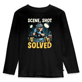 Forensic Photographer Crime Scene Investigation - Kids' Premium Longsleeve Shirt - black - Front - AI Model Kid Male (0cm)