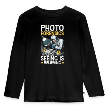 Forensic Photographer Crime Scene Investigation - Kids' Premium Longsleeve Shirt - black - Front - AI Model Kid Male (0cm)
