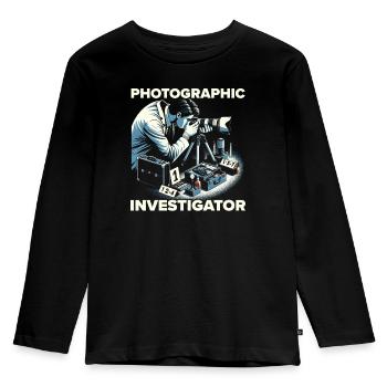 Forensic Photographer Crime Scene Investigation - Kids' Premium Longsleeve Shirt - black - Front - AI Model Kid Male (0cm)