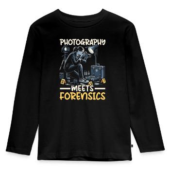 Forensic Photographer Crime Scene Investigation - Kids' Premium Longsleeve Shirt - black - Front - AI Model Kid Male (0cm)