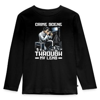 Forensic Photographer Crime Scene Investigation - Kids' Premium Longsleeve Shirt - black - Front - AI Model Kid Male (0cm)