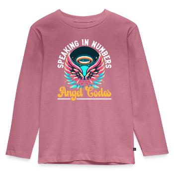 Engelszahl Spirituelle Begleitung Numerologie - Kinder Premium Bio Langarmshirt - Mauve - Vorne - AI Model Kid Female (0cm)