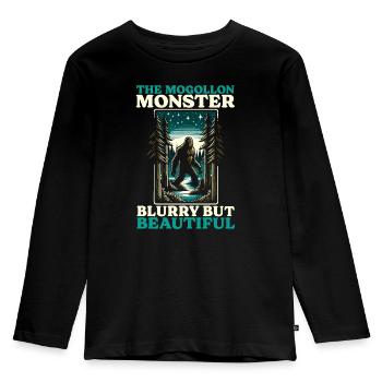 Mogollon Monster Mythical Cryptozoology Cryptid - Kids' Premium Longsleeve Shirt - black - Front - AI Model Kid Male (0cm)
