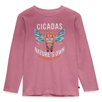Cicada Invasion Insect Brood Cicada Survivor - Kids' Premium Longsleeve Shirt - mauve - Front - AI Model Kid Female (0cm)