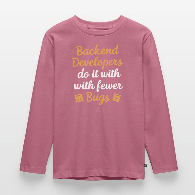 Backend-Entwickler Programmierung Softwareprogrammierer Kinder Premium Bio Langarmshirt