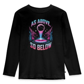 Cosmic Energy Life Energy Universal Force - Kids' Premium Longsleeve Shirt - black - Front - AI Model Kid Male (0cm)