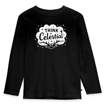 Cosmic Energy Life Energy Universal Force - Kids' Premium Longsleeve Shirt - black - Front - AI Model Kid Male (0cm)