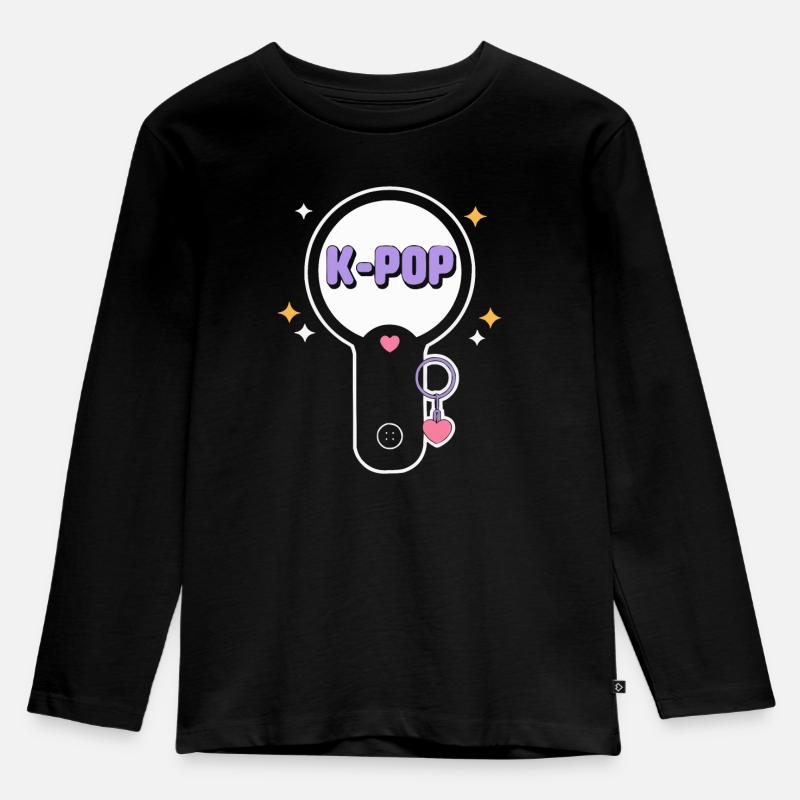 K-Pop Musique pop coréenne Corée du Sud Kpop Lightstick - T-shirt manches longues Premium Enfant - noir