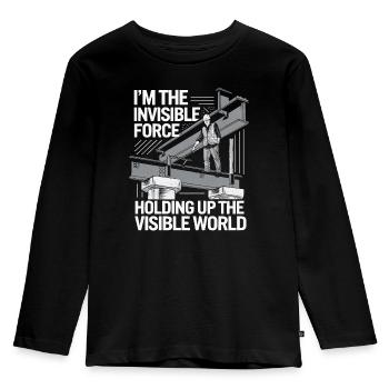 Emploi d’ingénieur en structure Ingénierie des structures - T-shirt manches longues Premium Enfant - noir - Devant - AI Model Kid Male (0cm)