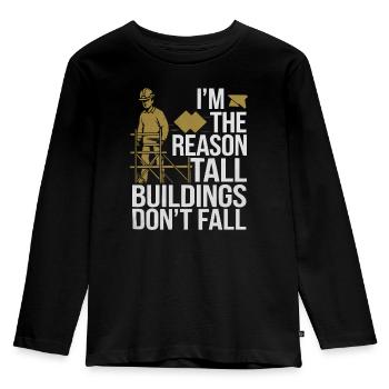 Emploi d’ingénieur en structure Ingénierie des structures - T-shirt manches longues Premium Enfant - noir - Devant - AI Model Kid Male (0cm)