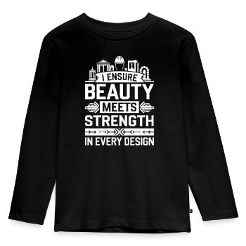 Emploi d’ingénieur en structure Ingénierie des structures - T-shirt manches longues Premium Enfant - noir - Devant - AI Model Kid Male (0cm)