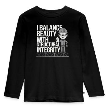 Emploi d’ingénieur en structure Ingénierie des structures - T-shirt manches longues Premium Enfant - noir - Devant - AI Model Kid Male (0cm)